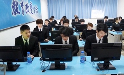 创元教育孟老师考察烟台北大青鸟职业培训学校